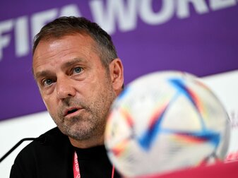 Bereitet das DFB-Team auf die wichtige Partie gegen Spanien vor: Bundestrainer Hansi Flick. Bereitet das DFB-Team auf die wichtige Partie gegen Spanien vor: Bundestrainer Hansi Flick.