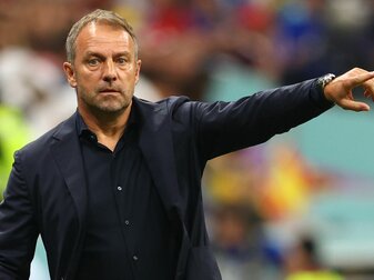 Bundestrainer Hansi Flick lobte sein Team. Bundestrainer Hansi Flick lobte sein Team.