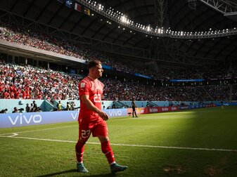 Xherdan Shaqiri aus der Schweiz geht nach seiner Auswechslung vom Platz. Der zweiten Vorrundenpartie gegen Brasilien blickt er optimistisch entgegen. Xherdan Shaqiri aus der Schweiz geht nach seiner Auswechslung vom Platz. Der zweiten Vorrundenpartie gegen Brasilien blickt er optimistisch entgegen.