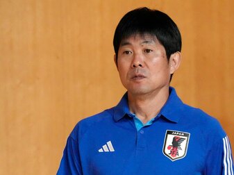 Japans Trainer Hajime Moriyasu steht in der Heimat in der Kritik. Japans Trainer Hajime Moriyasu steht in der Heimat in der Kritik.