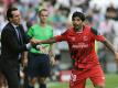 Sevillas Trainer Unai Emery (l.) mit Spieler Banega (Quelle: SID-IMAGES)
<br>© 2016 SID