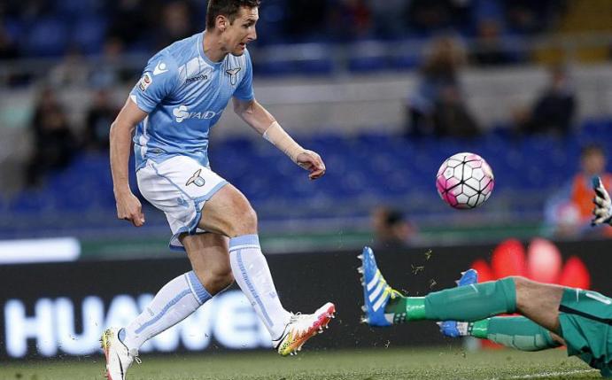 Miroslav Klose brachte Lazio Rom mit seinem Treffer auf die Siegerstraße. Foto: Riccardo Antimiani