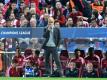 Trainer Pep Guardiola muss mit dem FC Bayern ein 0:1 aufholen. Foto: Peter Kneffel