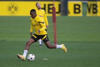 Hat beim BVB nach der WM wieder das Training aufgenommen: Youssoufa Moukoko. Hat beim BVB nach der WM wieder das Training aufgenommen: Youssoufa Moukoko.