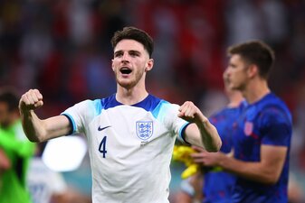Ist zurück auf dem Platz: Englands Declan Rice. Ist zurück auf dem Platz: Englands Declan Rice.