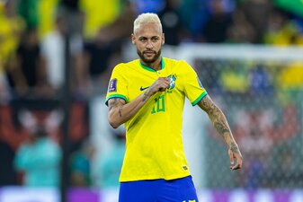 Brasiliens Neymar jubelt nach dem Spiel gegen Südkorea.