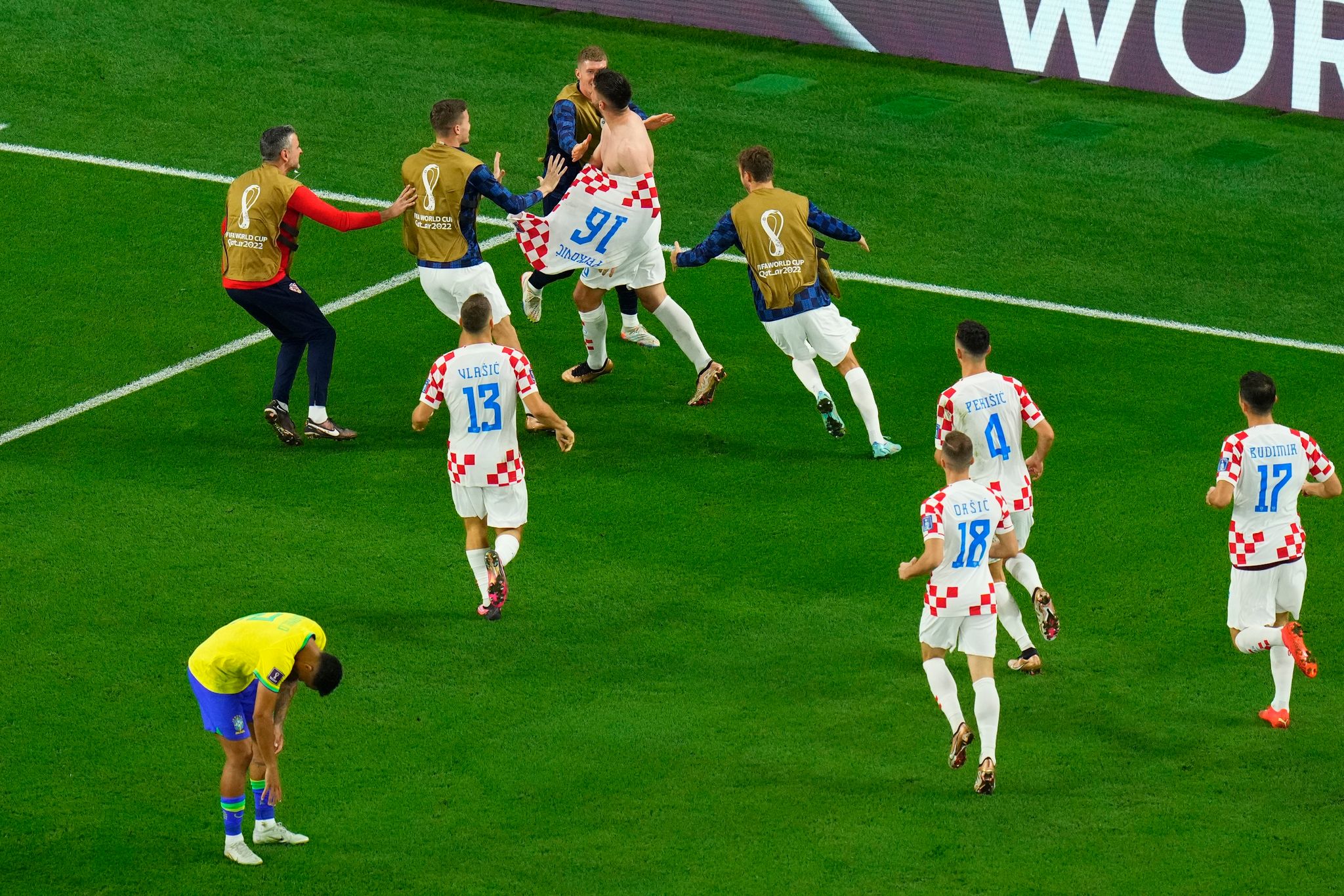 Die Kroaten setzten sich gegen Brasilien im Elfmeterschießen durch.