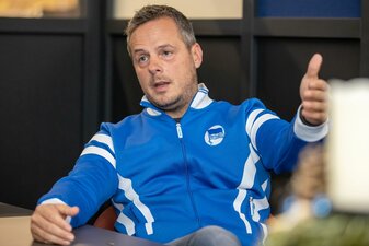 Der Präsident des Fußball-Bundesligisten Hertha BSC: Kay Bernstein. Der Präsident des Fußball-Bundesligisten Hertha BSC: Kay Bernstein.
