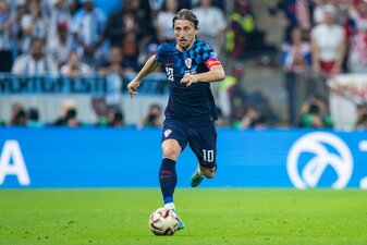 Kroatiens Luka Modric in Aktion. Kroatiens Luka Modric in Aktion.