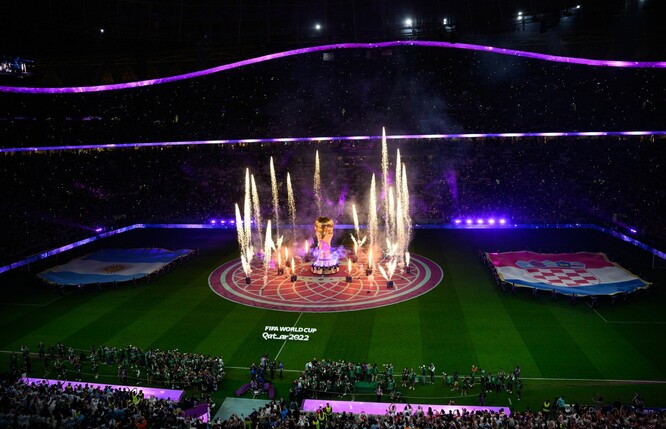 Im Lusail Stadion nördlich von Doha werden heute knapp 90.000 Zuschauer erwartet.