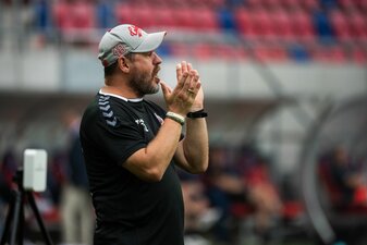 Der Cheftrainer des Fußball-Bundesligisten 1. FC Köln: Steffen Baumgart. Der Cheftrainer des Fußball-Bundesligisten 1. FC Köln: Steffen Baumgart.