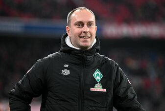 Werder-Coach Ole Werner trainiert mit seinem Team in Spanien. Werder-Coach Ole Werner trainiert mit seinem Team in Spanien.