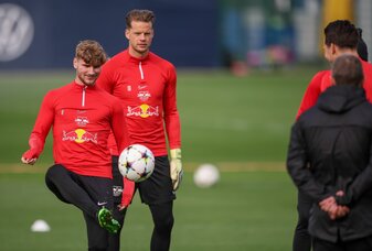 Leipzigs Stürmer Timo Werner trainiert wieder mit seinem Team. Leipzigs Stürmer Timo Werner trainiert wieder mit seinem Team.