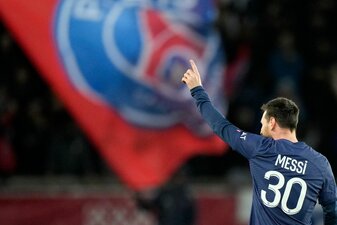 Traf gleich doppelt bei seiner PSG-Rückkehr: Weltmeister Lionel Messi. Traf gleich doppelt bei seiner PSG-Rückkehr: Weltmeister Lionel Messi.