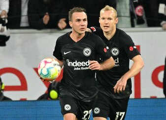 Fühlt sich bei Eintracht Frankfurt wohl: Mario Götze. Fühlt sich bei Eintracht Frankfurt wohl: Mario Götze.