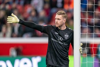 Steht auch in Paderborn im VfB-Gehäuse: Florian Müller. Steht auch in Paderborn im VfB-Gehäuse: Florian Müller.