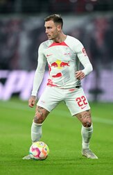 Gegen Hoffenheim nicht in der Startelf: RB Leipzigs David Raum. Gegen Hoffenheim nicht in der Startelf: RB Leipzigs David Raum.