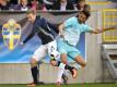 Emil Forsberg (l) spielte mit Schweden gegen Slowenien nur 0:0. Foto: Anders Wiklund
<br>dpa-infocom GmbH