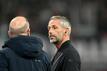 Leipzigs Trainer Marco Rose (r) sieht die vielen VAR-Eingriffe kritisch.