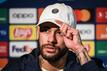 PSG-Star Neymar bei der Pressekonferenz in Paris.