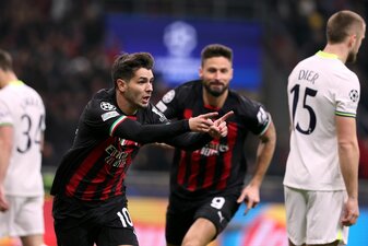 Brahim Diaz (l) brachte Milan gegen Tottenham in Führung. Brahim Diaz (l) brachte Milan gegen Tottenham in Führung.