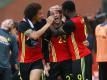 Laurent Ciman (M) erzielte den 3:2-Siegtreffer für Belgien. Foto: Laurent Dubrule
<br>dpa-infocom GmbH