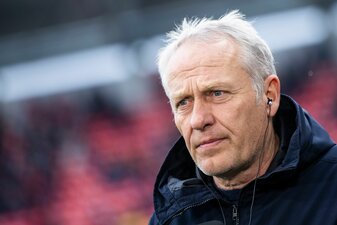 Freiburgs Trainer Christian Streich freut sich auf das Spiel bei Juventus Turin. Freiburgs Trainer Christian Streich freut sich auf das Spiel bei Juventus Turin.