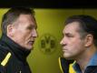 BVB-Geschäftsführer Hans-Joachim Watzke (l) und Sportdirektor Michael Zorc sind mit der Kaderplanung schon sehr weit. Foto: Bernd Thissen
<br>dpa-infocom GmbH