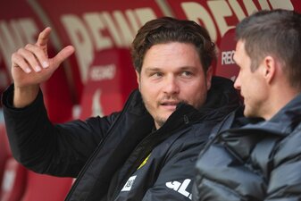 Dortmunds Trainer Edin Terzic (l) und Sportdirektor Sebastian Kehl. Dortmunds Trainer Edin Terzic (l) und Sportdirektor Sebastian Kehl.