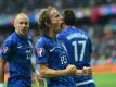 Modric (Mitte) schießt Kroatien zu 1:0-Sieg gegen Türkei (Quelle: SID-IMAGES)
<br>© 2016 SID