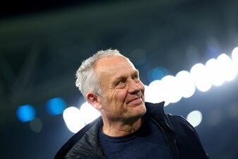 Freiburgs Trainer Christian Streich spricht Juves Di María großes Lob aus. Freiburgs Trainer Christian Streich spricht Juves Di María großes Lob aus.