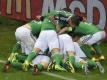 Nordirland bejubelt den 2:0-Sieg gegen die Ukraine (Quelle: SID)
<br>© 2016 SID