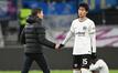 Daichi Kamada (r) vin Eintracht Frankfurt.