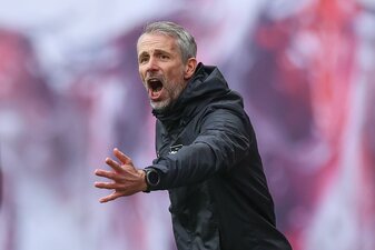Leipzigs Trainer Marco Rose trifft mit RB in dieser Woche zweimal auf Freiburg. Leipzigs Trainer Marco Rose trifft mit RB in dieser Woche zweimal auf Freiburg.
