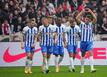 Herthas Marc-Oliver Kempf (r) bejubelt seinen Treffer zum 1:0 neben Jonjoe Kenny (l-r), Morton Dardai, Dodi Lukebakio und Lucas Tousart.