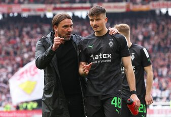 Farke wird in Gladbach wohl in ein zweites Jahr gehen. Foto: Alexander Hassenstein/Getty Images Farke wird in Gladbach wohl in ein zweites Jahr gehen. Foto: Alexander Hassenstein/Getty Images