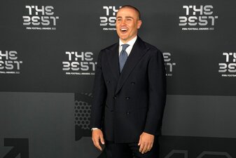 Benevento Calcio-Trainer Fabio Cannavaro tippt beim Halbfinale der Champions League auf seinen Ex-Verein. Benevento Calcio-Trainer Fabio Cannavaro tippt beim Halbfinale der Champions League auf seinen Ex-Verein.