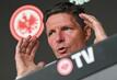 Eintracht-Cheftrainer Oliver Glasner bei der Pressekonferenz in Frankfurt.