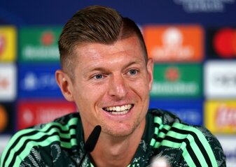 Toni Kroos von Real Madrid spricht während einer Pressekonferenz im Trainingszentrum. Toni Kroos von Real Madrid spricht während einer Pressekonferenz im Trainingszentrum.