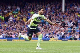 Belohnte sich mit einem Doppelpack: Ilkay Gündogan feiert seinen Treffer zum 3:0. Belohnte sich mit einem Doppelpack: Ilkay Gündogan feiert seinen Treffer zum 3:0.