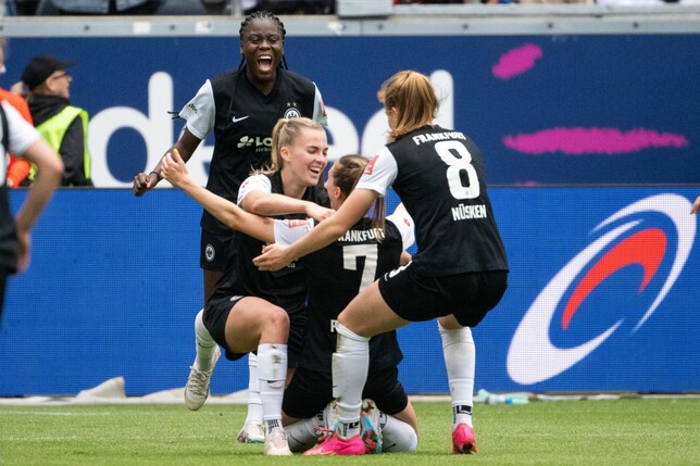 Eintracht Frankfurts Frauenmannschaft machte zwei Spieltage vor Schluss die Champions-League-Qualifikation perfekt.