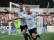 Die deutsche U19 besiegte Österreich mit 3:0. Foto: Uli Deck
<br>
<br>
<br>dpa-infocom GmbH