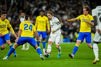 Luka Modric (M) von Real Madrid in Aktion. Luka Modric (M) von Real Madrid in Aktion.