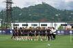 Die Spieler und Trainer der deutschen U21-Nationalmannschaft beim Abschlusstraining in Batumi.