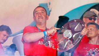 Trainer Frank Schmidt hat den 1. FC Heidenheim in die Fußball-Bundesliga geführt. Trainer Frank Schmidt hat den 1. FC Heidenheim in die Fußball-Bundesliga geführt.