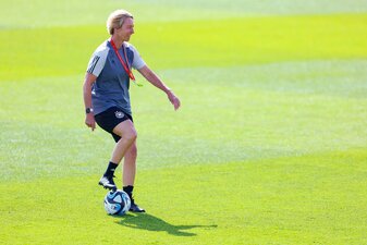 Ist bereit für die WM: Bundestrainerin Martina Voss-Tecklenburg. Ist bereit für die WM: Bundestrainerin Martina Voss-Tecklenburg.