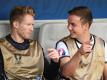 Mario Götze und André Schürrle spielen demnächst gemeinsam für den BVB. Foto: Arne Dedert
<br>
<br>
<br>dpa-infocom GmbH