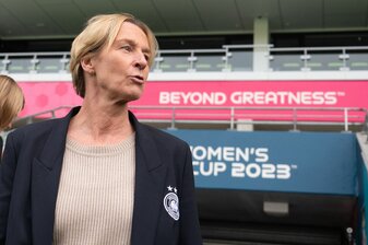 Die Bundestrainerin der deutschen Frauen-Nationalmannschaft: Martina Voss-Tecklenburg. Die Bundestrainerin der deutschen Frauen-Nationalmannschaft: Martina Voss-Tecklenburg.