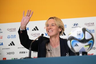 Startet mit den DFB-Frauen in die WM: Bundestrainerin Martina Voss-Tecklenburg. Startet mit den DFB-Frauen in die WM: Bundestrainerin Martina Voss-Tecklenburg.