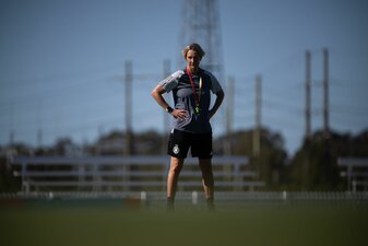 Martina Voss-Tecklenburg, Bundestrainerin der deutschen Frauen-Fußballnationalmannschaft. Martina Voss-Tecklenburg, Bundestrainerin der deutschen Frauen-Fußballnationalmannschaft.